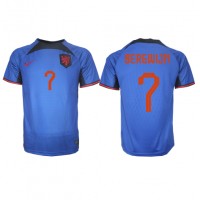 Holandsko Steven Bergwijn #7 Vonkajší futbalový dres MS 2022 Krátky Rukáv